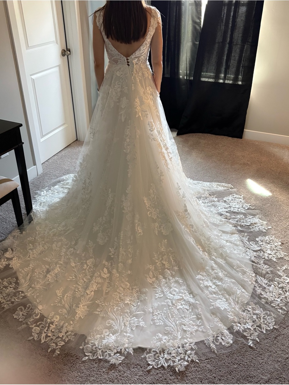 White Bridal Lace Wedding Dress - Brand Unspecified